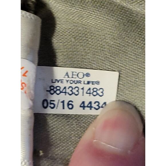 American Eagle Hi-Rise Shortie Super Super Stretch Grunge Festival Utility Sz 6 - Picture 9 of 9